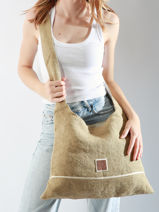 Handtas Naturel Le voyage en panier Beige naturel PM806-vue-porte