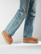 Boots Neumel Platform Chelsea Uit Leder Ugg Bruin accessoires 1134526-vue-porte