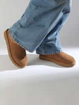 Boots Classic Ultra Mini Maxi Curly Uit Leder Ugg Bruin accessoires 1158263-vue-porte