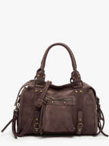 Schoudertassen Velvet Leder Milano Bruin velvet VE24094