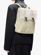 Split Msn Bag Mini - Rugzak 1 Compartiment Rains Beige city 14290-vue-porte