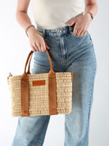 Handtassen Estival Stro Le voyage en panier Beige estival PM779-vue-porte