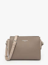 Cross Body Tas Smooth Leder Lancaster Grijs smooth 437-02