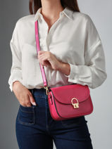 Cross Body Tas M Altair Leder Etrier Roze altair EALA081M-vue-porte