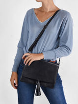 Cross Body Tas Caviar Leder Milano Rood caviar CA21062-vue-porte