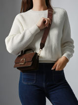 Cross Body Tas Xs Altesse Suede Etrier Bruin altesse suede EASU048X-vue-porte