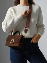 Cross Body Tas S Altesse Suede Etrier Bruin altesse suede EASU048S-vue-porte