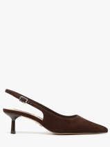 Pumps Met Naaldhak Uit Leder Steve madden Bruin women 11003902