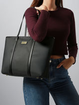 Schoudertas Jamie Nylon Ted lapidus Zwart jamie DU43501-vue-porte