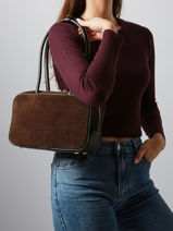 Schoudertas Velvet Caviar Milano Bruin velvet caviar VC25093-vue-porte