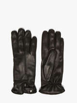 Dameshandschoenen Leder Met Wollen Voering Omega Zwart women gloves L