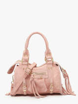 Cross Body Tas Velvet Leder Milano Roze velvet VE24092O