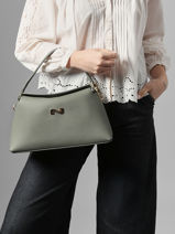 Schoudertas Freesia Leder Nathan baume Groen eden 4-vue-porte