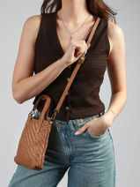 Cross Body Tas Tresse Miniprix Bruin tresse 6683-vue-porte