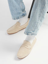 Mocassins Uit Leder Tommy hilfiger Beige men 5789ACI-vue-porte