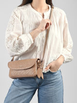 Cross Body Tas Sally Polyurethaan Guess Beige sally QG992121-vue-porte