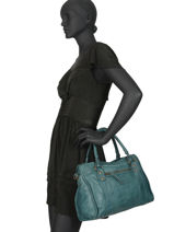 Handtas Cow Leder Basilic pepper Groen cow BCOW22-vue-porte