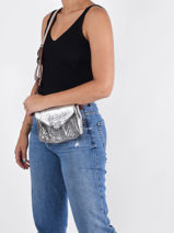 Cross Body Tas S Suzon Argento Leder Paul marius Grijs argento SUZSARG-vue-porte