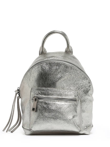 Rugzak Nine Leder Milano Zilver nine NI23066