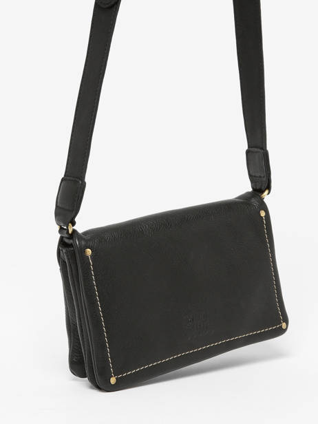 Cross Body Tas Boston Leder Basilic pepper Zwart boston BBOS01 ander zicht 2