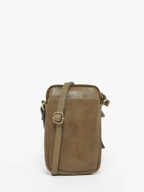 Telefoonetui /cross Body Leder Basilic pepper Groen boston BBOS04 ander zicht 4