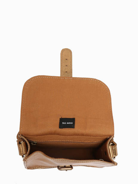 Cross Body Tas Vintage Leder Paul marius Goud vintage ESSENTIE ander zicht 3