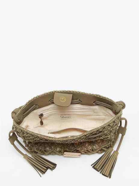 Cross Body Tas Tanaisie Uit Gevlochten Jute Woomen Groen tanaisie WTAN06 ander zicht 3