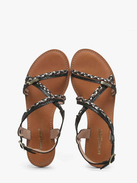 Open Sandalen Uit Leder Les tropeziennes Zwart women HOMONGO ander zicht 3