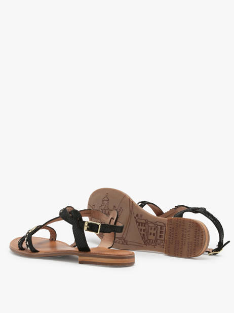 Open Sandalen Uit Leder Les tropeziennes Zwart women HOMONGO ander zicht 4