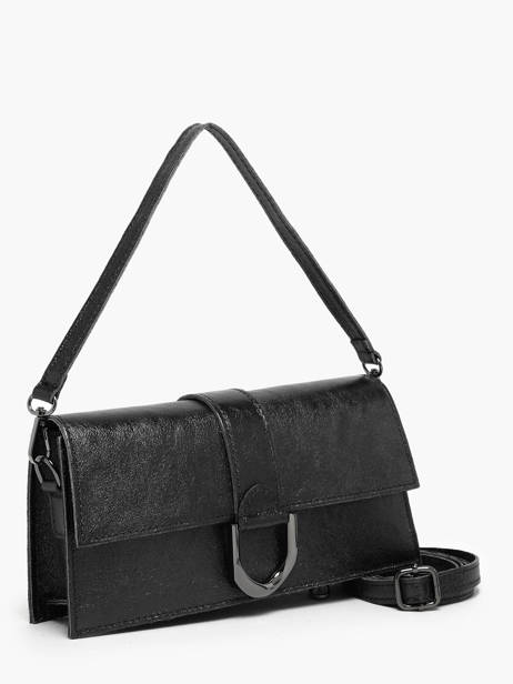 Schoudertas Nine Leder Milano Zwart nine NI24066 ander zicht 2