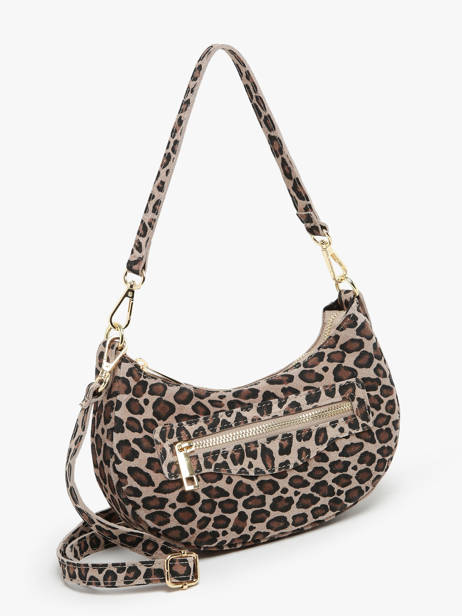 Schoudertas Velvet Leopardo Leder Milano Veelkleurig velvet leopardo VL24061 ander zicht 2