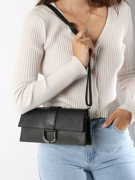 Schoudertas Nine Leder Milano Zwart nine NI24066 ander zicht 1