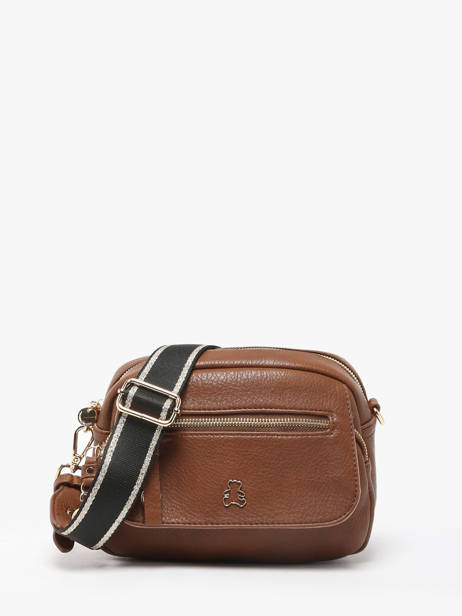 Cross Body Tas Zip Lulu castagnette Bruin zip VICTOIRE