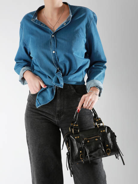 Cross Body Tas Nine Leder Milano Zwart nine NI24091 ander zicht 1