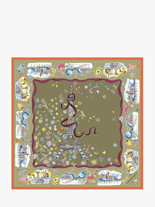 Longchamp Soie gots Foulard Groen