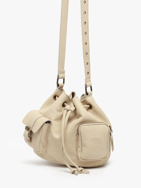Cross Body Tas Cargo Leder Basilic pepper Beige cargo BCAR06 ander zicht 2