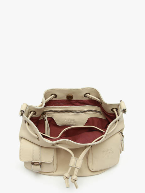 Cross Body Tas Cargo Leder Basilic pepper Beige cargo BCAR06 ander zicht 3