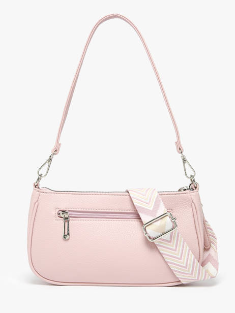 Schoudertas /cross Body Grained Miniprix Roze grained F3699 ander zicht 3