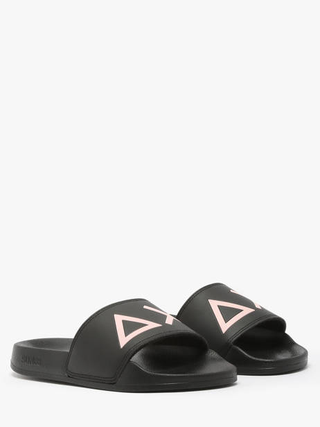 Slippers Logo Sun68 Zwart women X35204 ander zicht 1