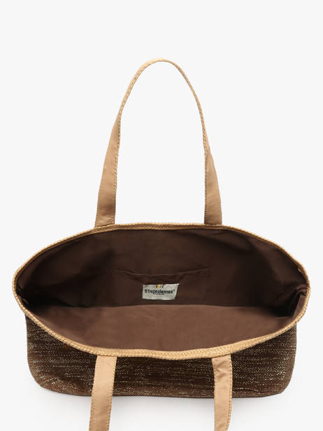 Schoudertas Panama Papier Les tropeziennes Bruin panama TZ01 ander zicht 3