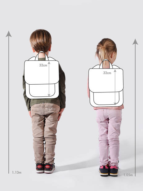 Rugzak 1 Compartiment Cameleon Blauw vintage fantasy SD33 ander zicht 1