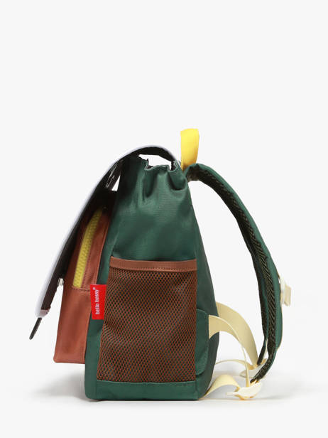 Boekentas 1 Compartiment Hello hossy Groen cool kids 7 ander zicht 2