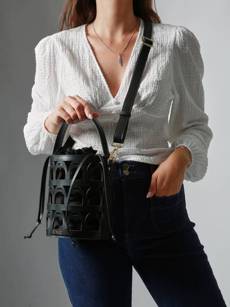 Bucket Bag Epona Leder Etrier Zwart epona EEPO136M ander zicht 2