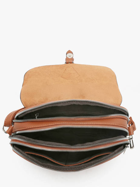 Cross Body Tas Grained Miniprix Bruin grained F3601 ander zicht 2