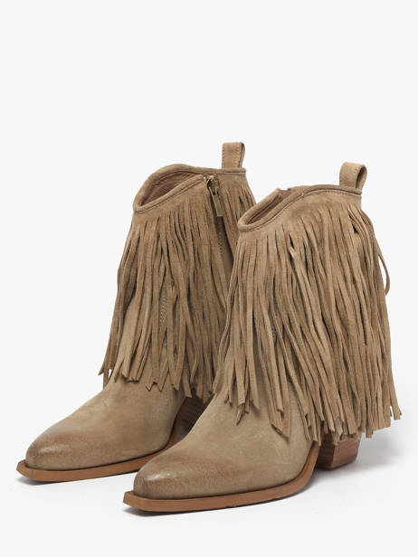 Santiago Laarzen Uit Leder Metisse Beige women XD2125 ander zicht 2