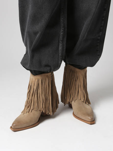 Santiago Laarzen Uit Leder Metisse Beige women XD2125 ander zicht 1