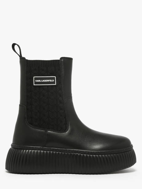 Enkellaarsjes Kreeper Uit Leder Karl lagerfeld Zwart women KL42365