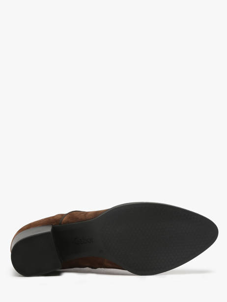 Enkellaarsjes Met Hak Uit Leder Gabor Bruin women 41 ander zicht 4
