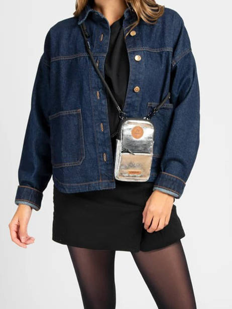 Cross Body Tas Phone Bag Lucky Star Cabaia Zilver lucky star STA ander zicht 1