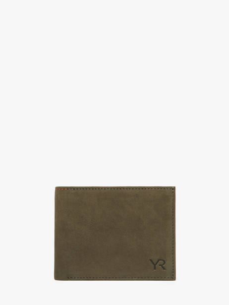 Portefeuille Nubuck Leder Yves renard Groen nubuck 2607